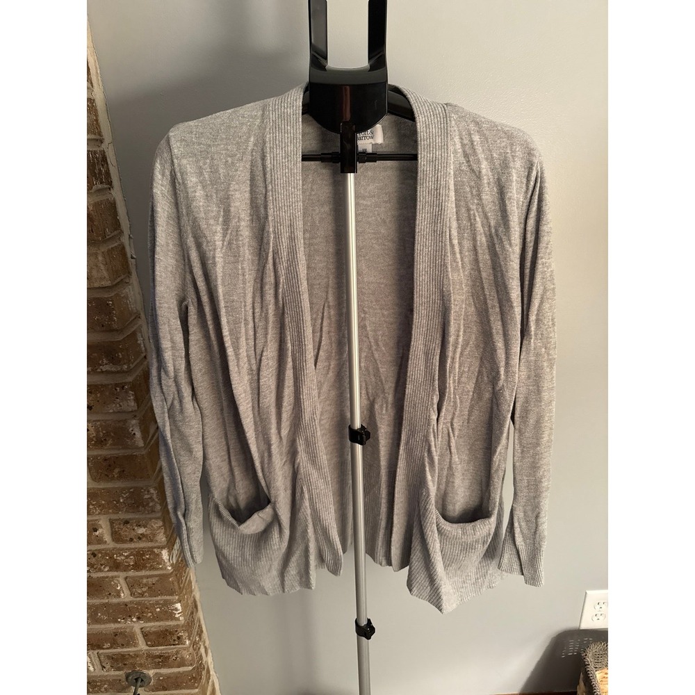 Croft & Barrow Women's Gray‎ Open Front Sweater Cardigan Size XXL